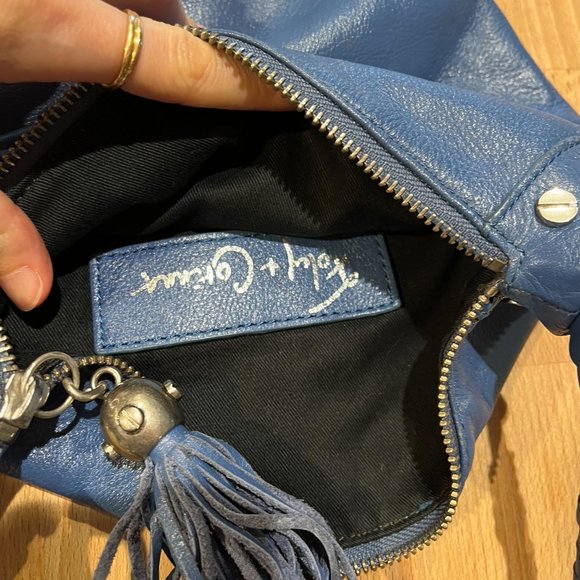 Deep Blue Foley + Corrina cross body metal strap bag - Picture 3 of 6